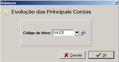 Evolu&ccedil;&atilde;o das Principais Contas