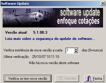 Atualiza&ccedil;&atilde;o do Terminal Enfoque
