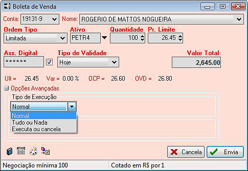 Boleta com Op&ccedil;&otilde;es Avan&ccedil;adas